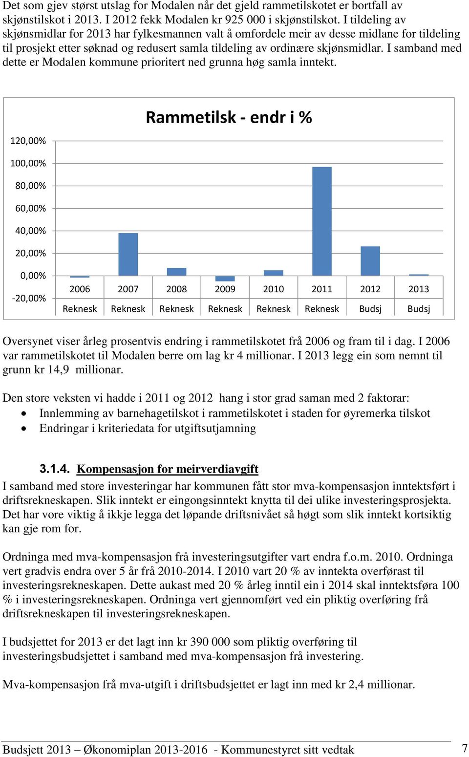 I samband med dette er Modalen kommune prioritert ned grunna høg samla inntekt.