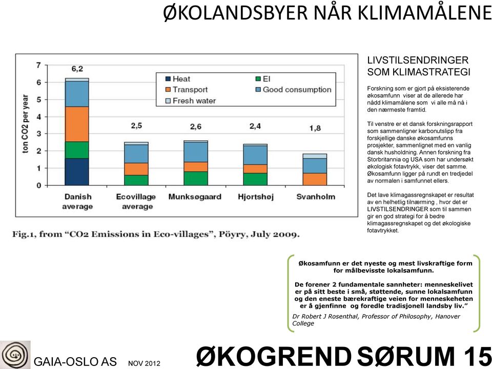 Annen forskning fra Storbritannia og USA som har undersøkt økologisk fotavtrykk, viser det samme. Økosamfunn ligger på rundt en tredjedel av normalen i samfunnet ellers.