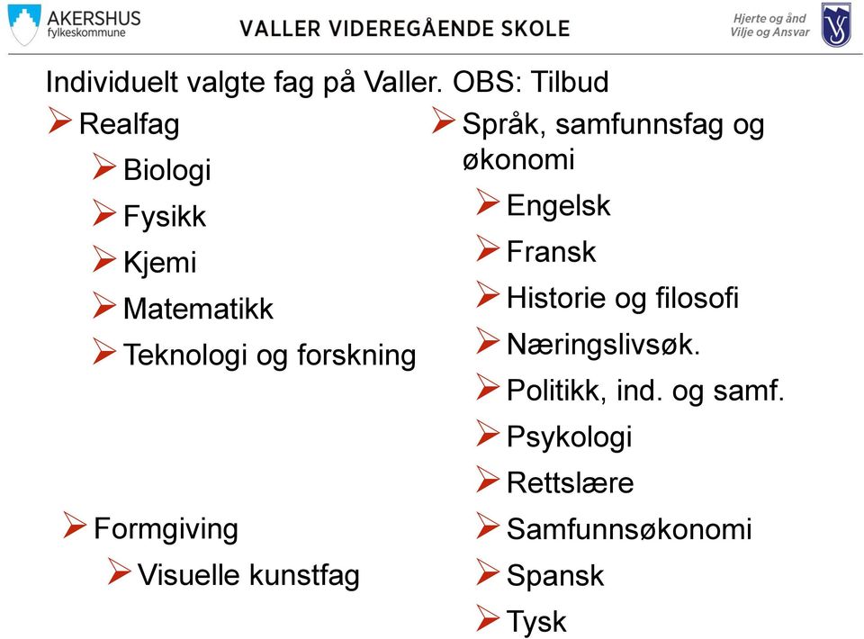 Kjemi Fransk Matematikk Historie og filosofi Teknologi og forskning