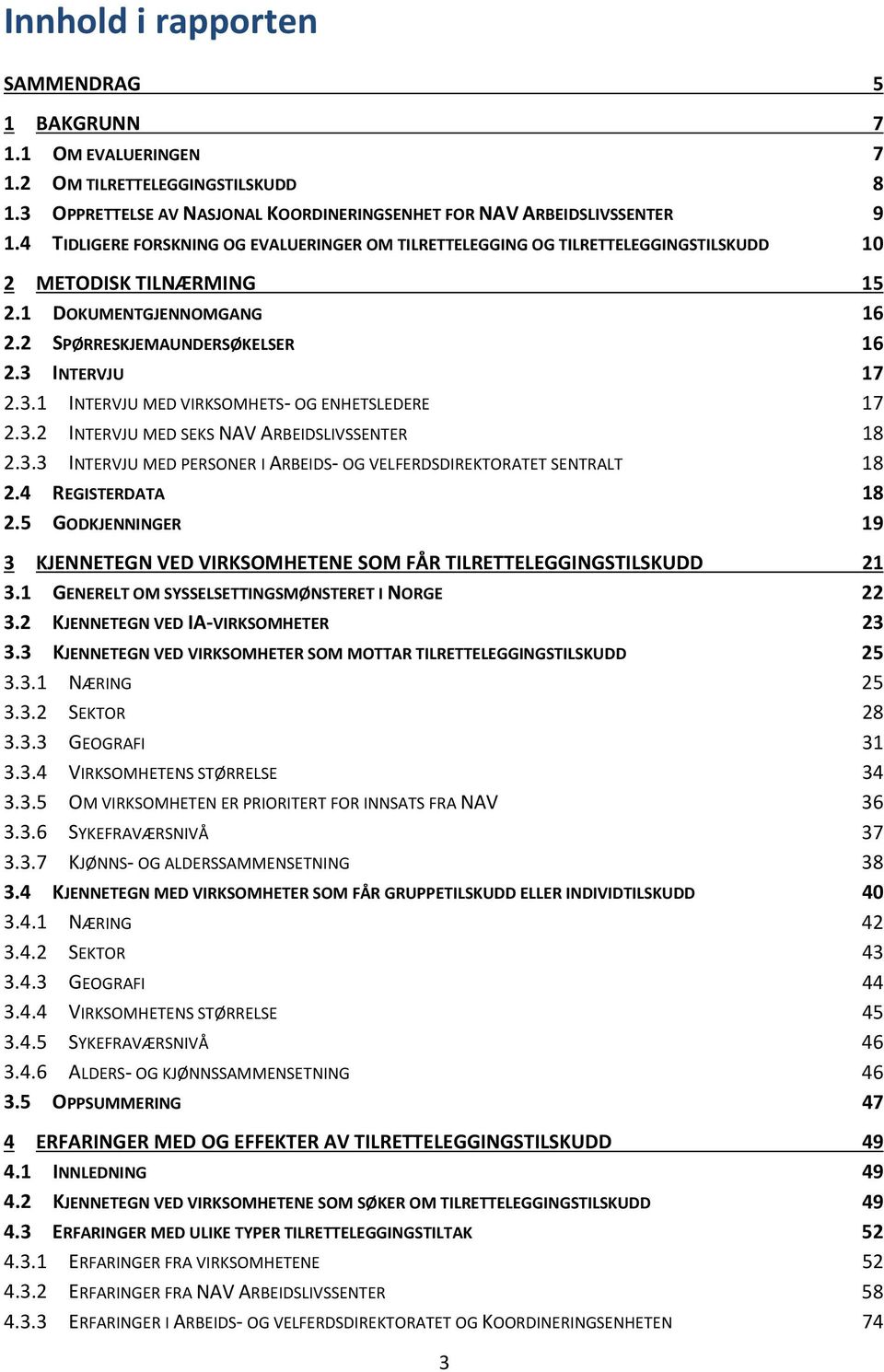 INTERVJU 17 2.3.1 INTERVJU MED VIRKSOMHETS- OG ENHETSLEDERE 17 2.3.2 INTERVJU MED SEKS NAV ARBEIDSLIVSSENTER 18 2.3.3 INTERVJU MED PERSONER I ARBEIDS- OG VELFERDSDIREKTORATET SENTRALT 18 2.