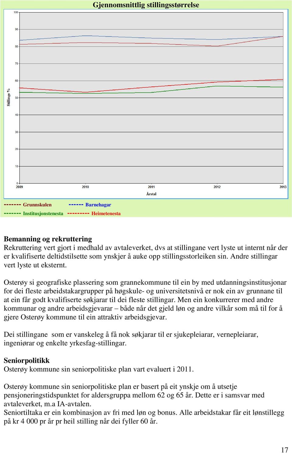 Osterøy si geografiske plassering som grannekommune til ein by med utdanningsinstitusjonar for dei fleste arbeidstakargrupper på høgskule- og universitetsnivå er nok ein av grunnane til at ein får