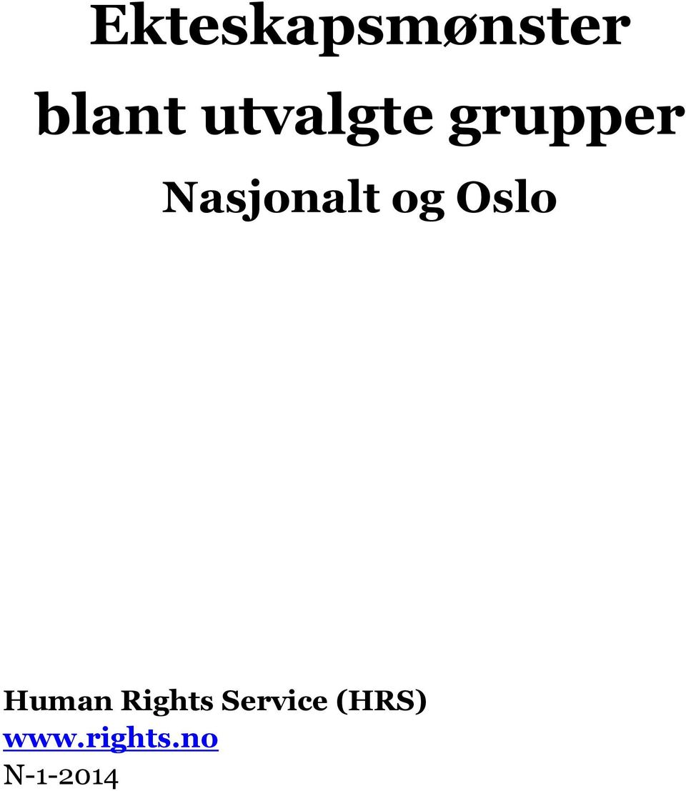 og Oslo Human Rights