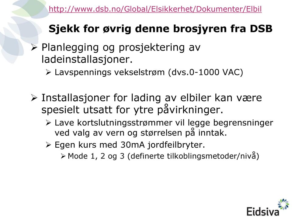 ladeinstallasjoner. Lavspennings vekselstrøm (dvs.