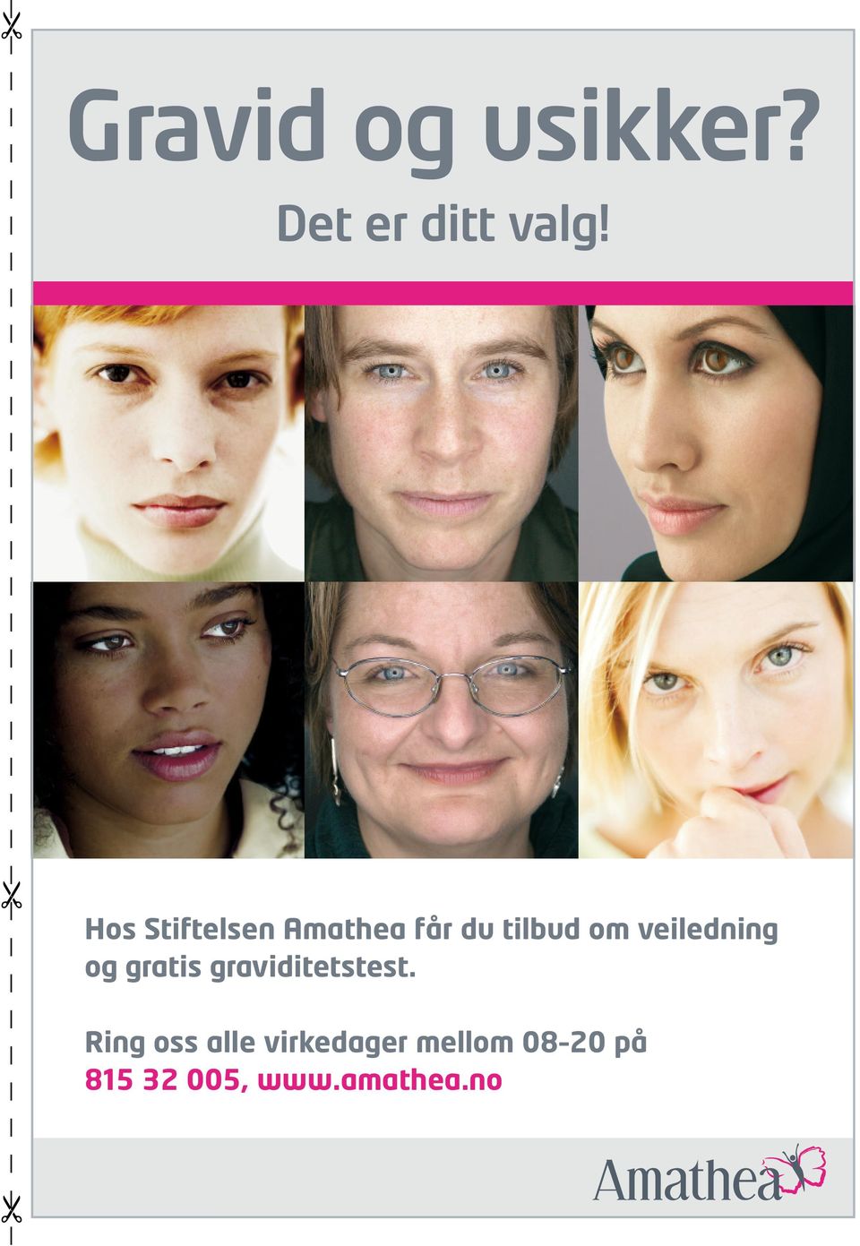 veiledning og gratis graviditetstest.