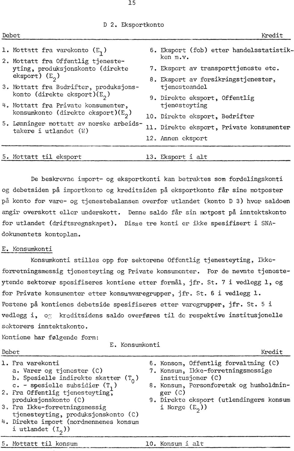 Eksport av transporttjeneste etc. S. Eksport av forsikringstjenester, tjenesteandel 9. Direkte eksport, Offentlig tjenesteyting 1. Direkte eksport, Bedrifter 5.