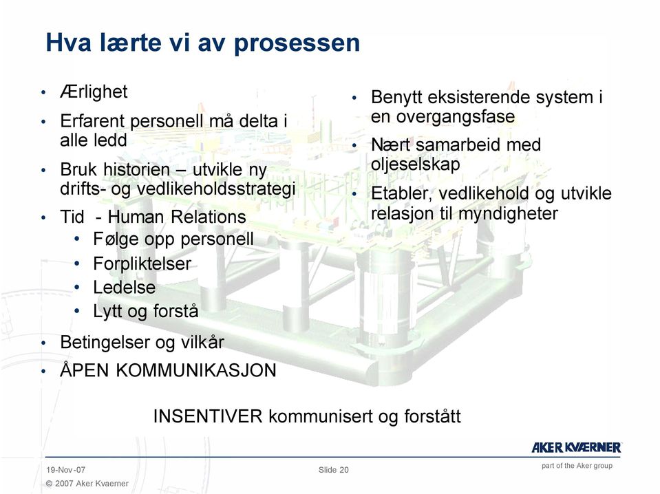 Betingelser og vilkår ÅPEN KOMMUNIKASJON Benytt eksisterende system i en overgangsfase Nært samarbeid med