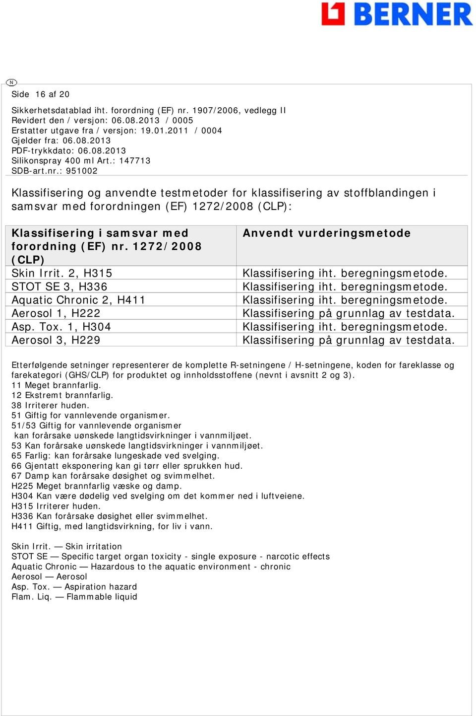 Klassifisering iht. beregningsmetode. Klassifisering iht. beregningsmetode. Klassifisering på grunnlag av testdata.