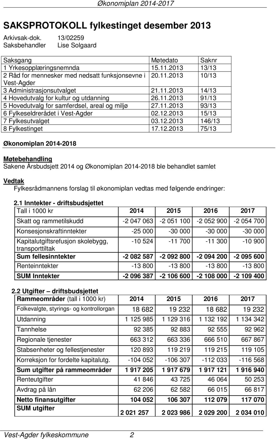 11.2013 93/13 6 Fylkeseldrerådet i Vest-Agder 02.12.