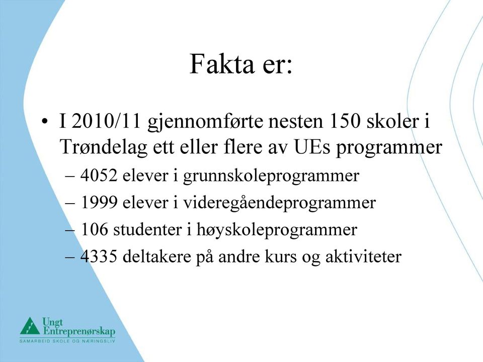 grunnskoleprogrammer 1999 elever i videregåendeprogrammer 106