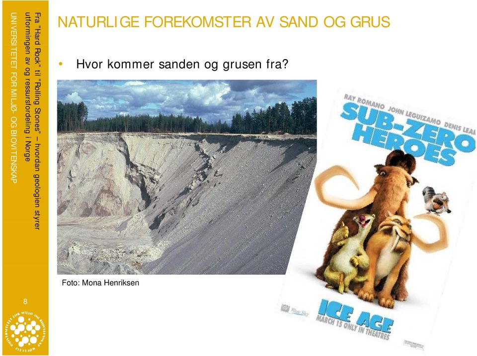 kommer sanden og grusen