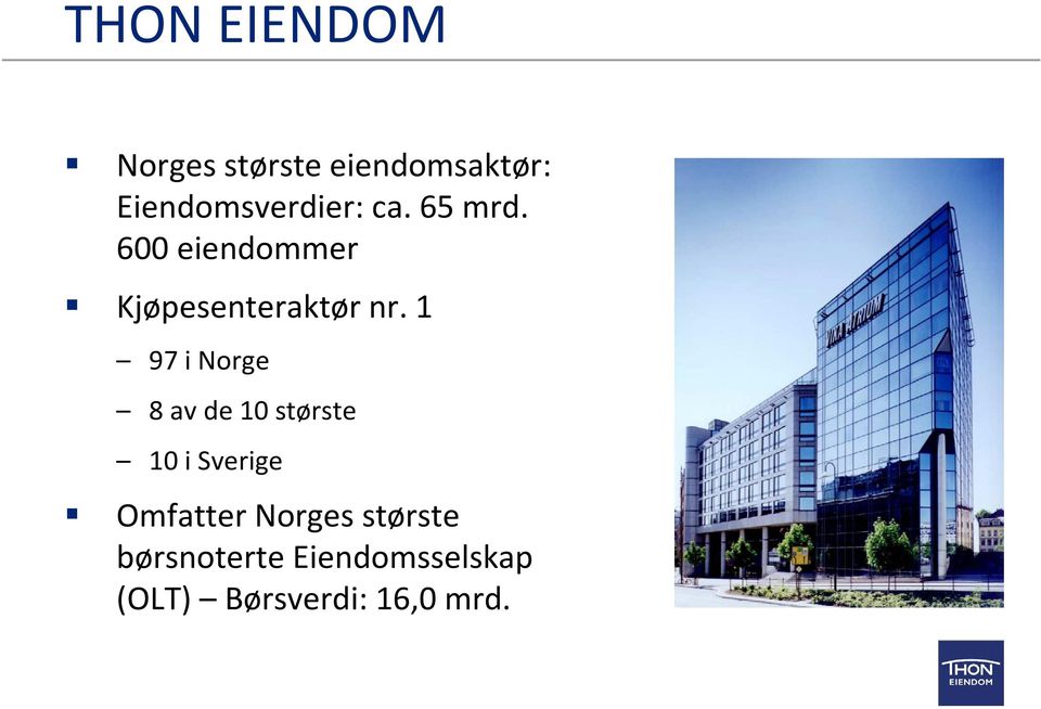 600 eiendommer Kjøpesenteraktør nr.