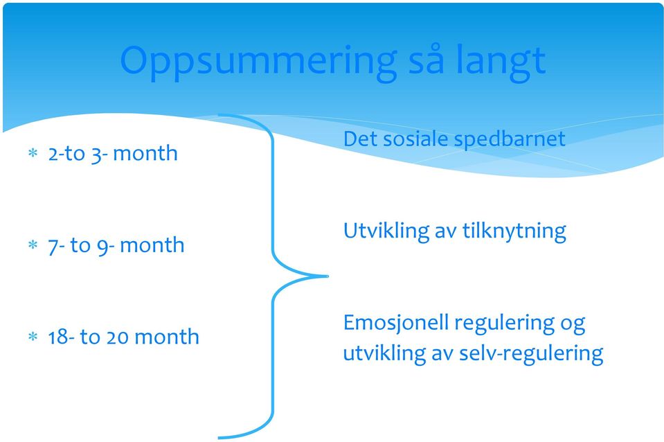 Utvikling av tilknytning 18- to 20 month