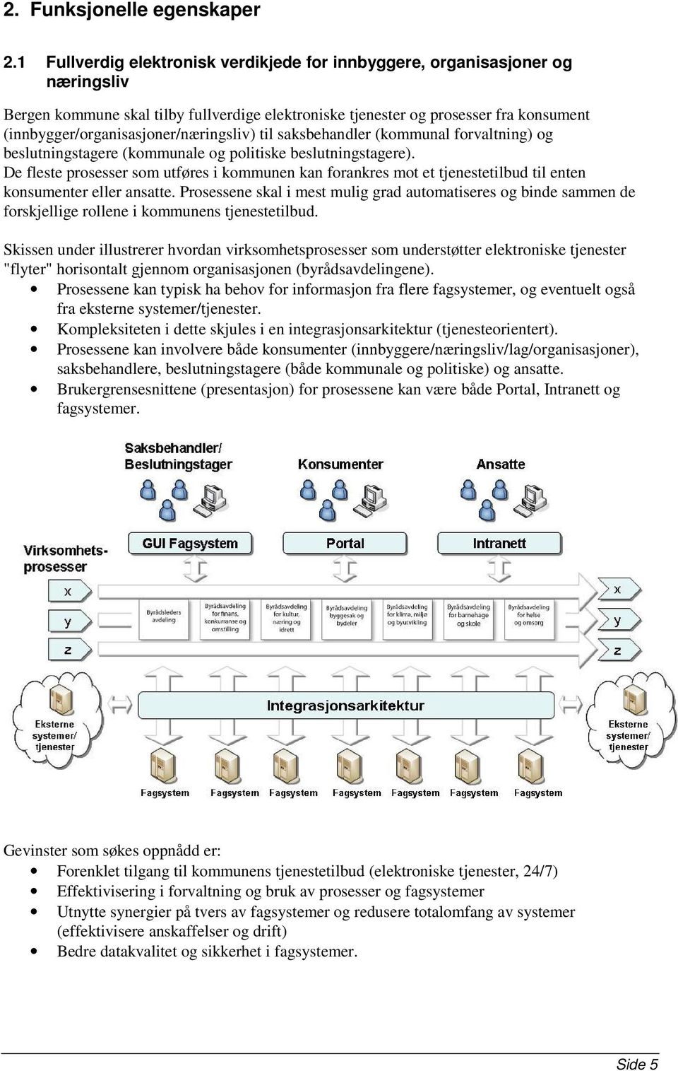 (innbygger/organisasjoner/næringsliv) til saksbehandler (kommunal forvaltning) og beslutningstagere (kommunale og politiske beslutningstagere).