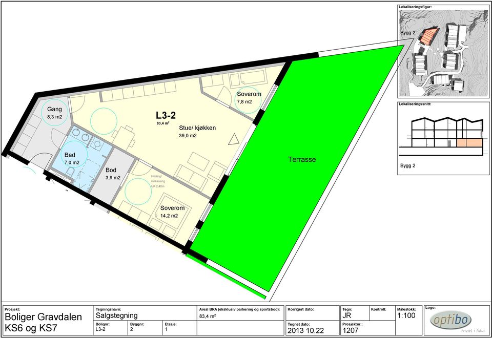 1,6x2,6m 14,2 m2 5,7 m2 14,1 m2