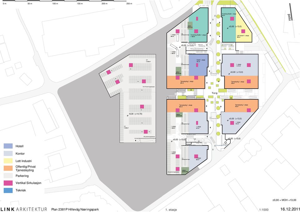 etasje 1 417 m² sykkelgarderobe taxi/ korttidsparkering ±0,00 (+13,0) Tjenesteyting 1. etasje 867 m² Tjenesteyting 1. etasje 765 m² 102 Parkeringsplasser Torg Tjenesteyting 1.