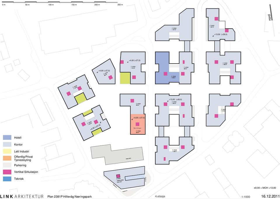 etasje 840 m² +13,00 (+26,0) 4. etasje 1 894 m² 4. etasje 1 314 m² +4,00 (+27,0) 2. etasje 1 203 m² +4,00 (+27,0) Barnehage 2.