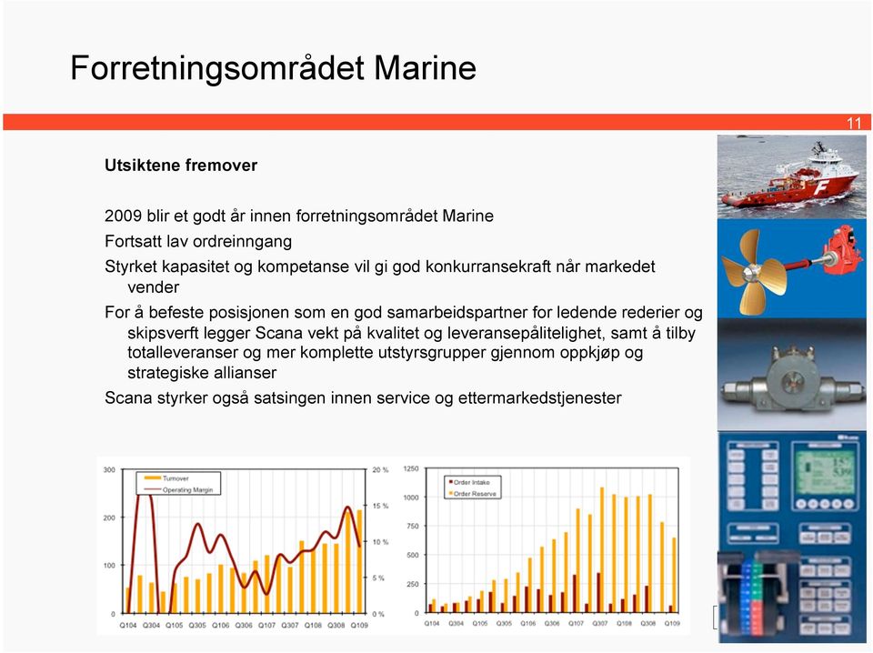 samarbeidspartner for ledende rederier og skipsverft legger Scana vekt på kvalitet og leveransepålitelighet, samt å tilby