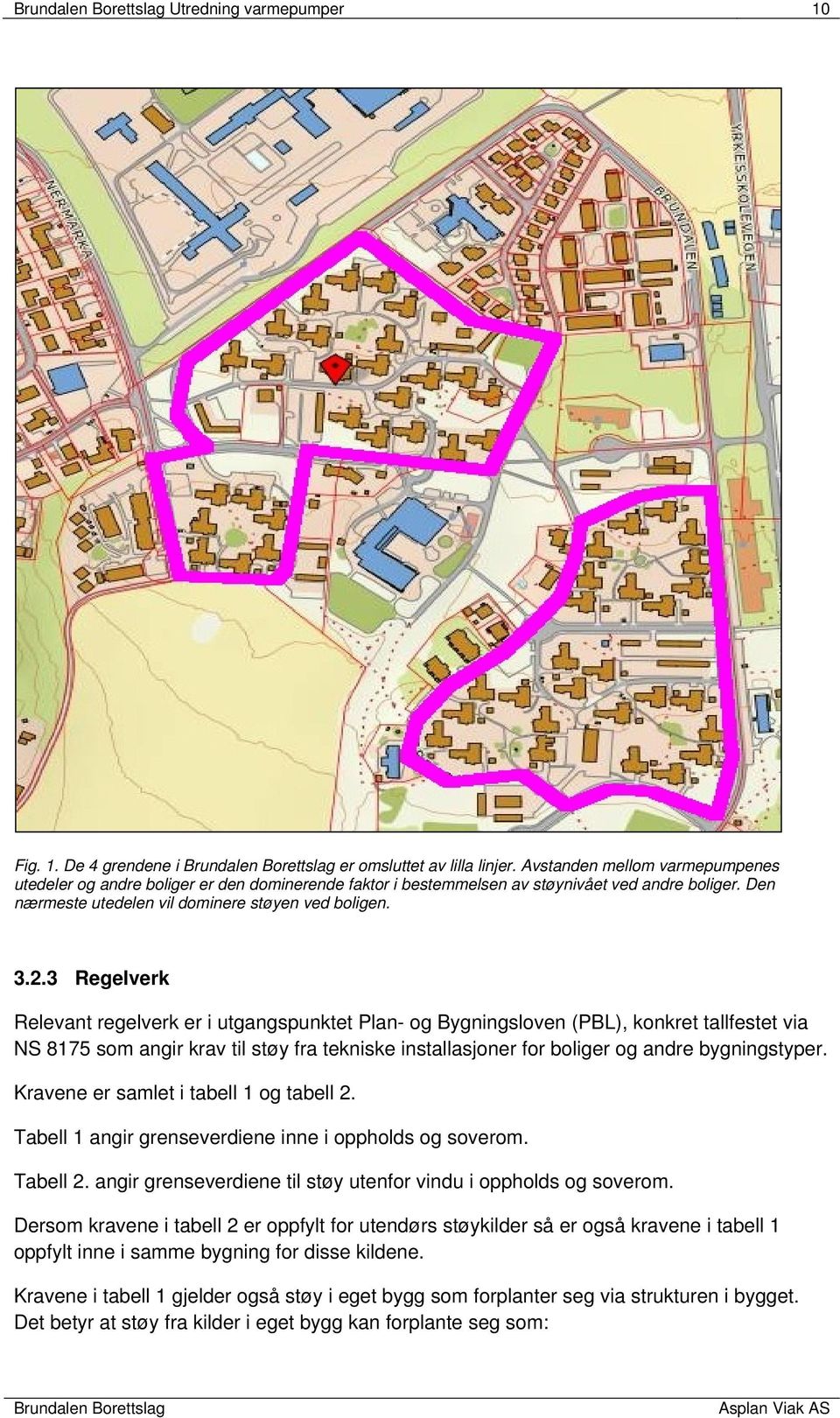 3 Regelverk Relevant regelverk er i utgangspunktet Plan- og Bygningsloven (PBL), konkret tallfestet via NS 8175 som angir krav til støy fra tekniske installasjoner for boliger og andre bygningstyper.