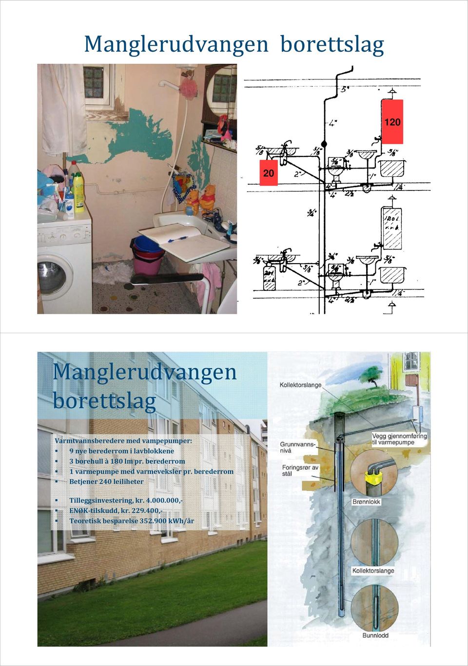 berederrom 1 varmepumpe med varmeveksler pr.