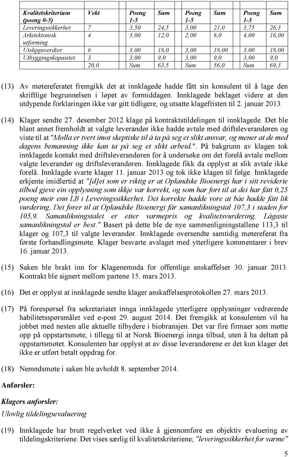 konsulent til å lage den skriftlige begrunnelsen i løpet av formiddagen. Innklagede beklaget videre at den utdypende forklaringen ikke var gitt tidligere, og utsatte klagefristen til 2. januar 2013.