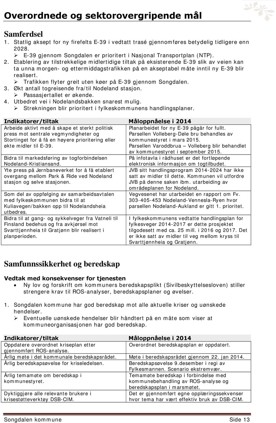 Etablering av tilstrekkelige midlertidige tiltak på eksisterende E-39 slik av veien kan ta unna morgen- og ettermiddagstrafikken på en akseptabel måte inntil ny E-39 blir realisert.