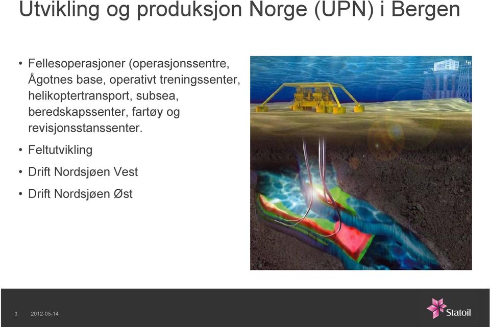 helikoptertransport, subsea, beredskapssenter, fartøy og