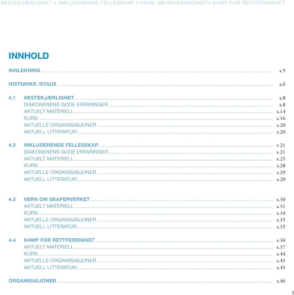 .. s.25 KURS... s.28 Aktuelle organisasjoner... s.29 Aktuell litteratur... s.29 4.3 Vern om skaperverket... s.30 Aktuelt materiell... s.31 KURS... s.34 Aktuelle organisasjoner... s.35 Aktuell litteratur.