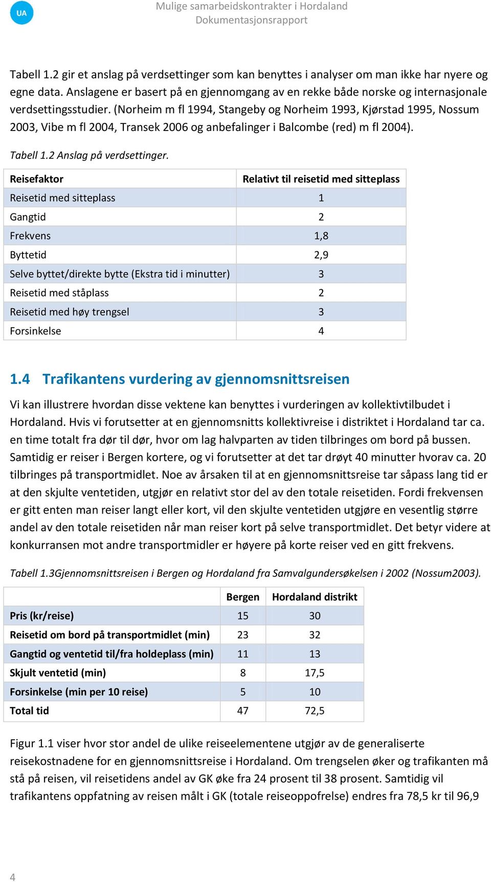 (Norheim m fl 1994, Stangeby og Norheim 1993, Kjørstad 1995, Nossum 2003, Vibe m fl 2004, Transek 2006 og anbefalinger i Balcombe (red) m fl 2004). Tabell 1.2 Anslag på verdsettinger.