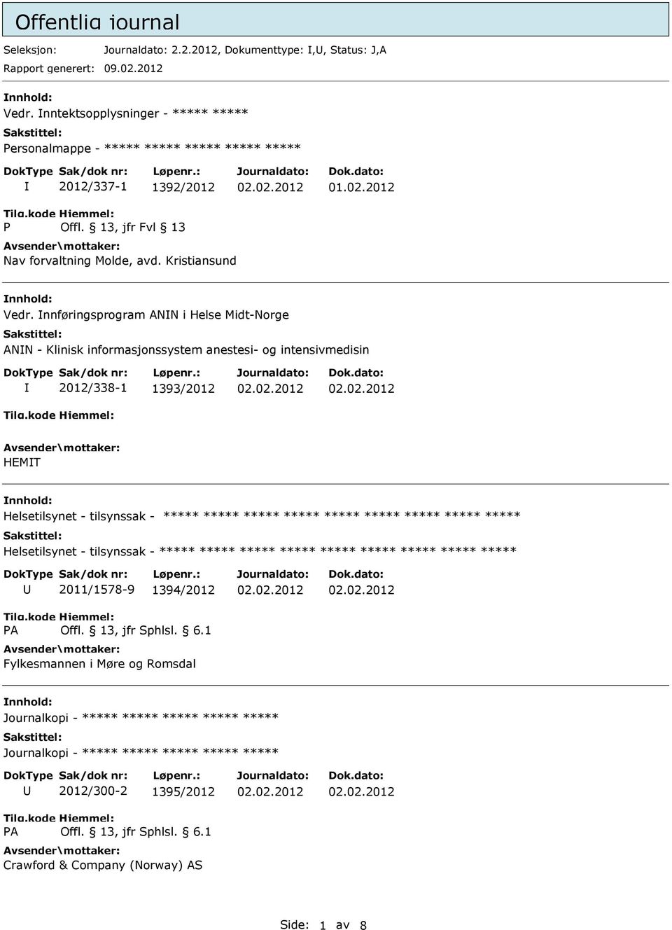 nnføringsprogram ANN i Helse Midt-Norge ANN - Klinisk informasjonssystem anestesi- og intensivmedisin 2012/338-1 1393/2012 HEMT