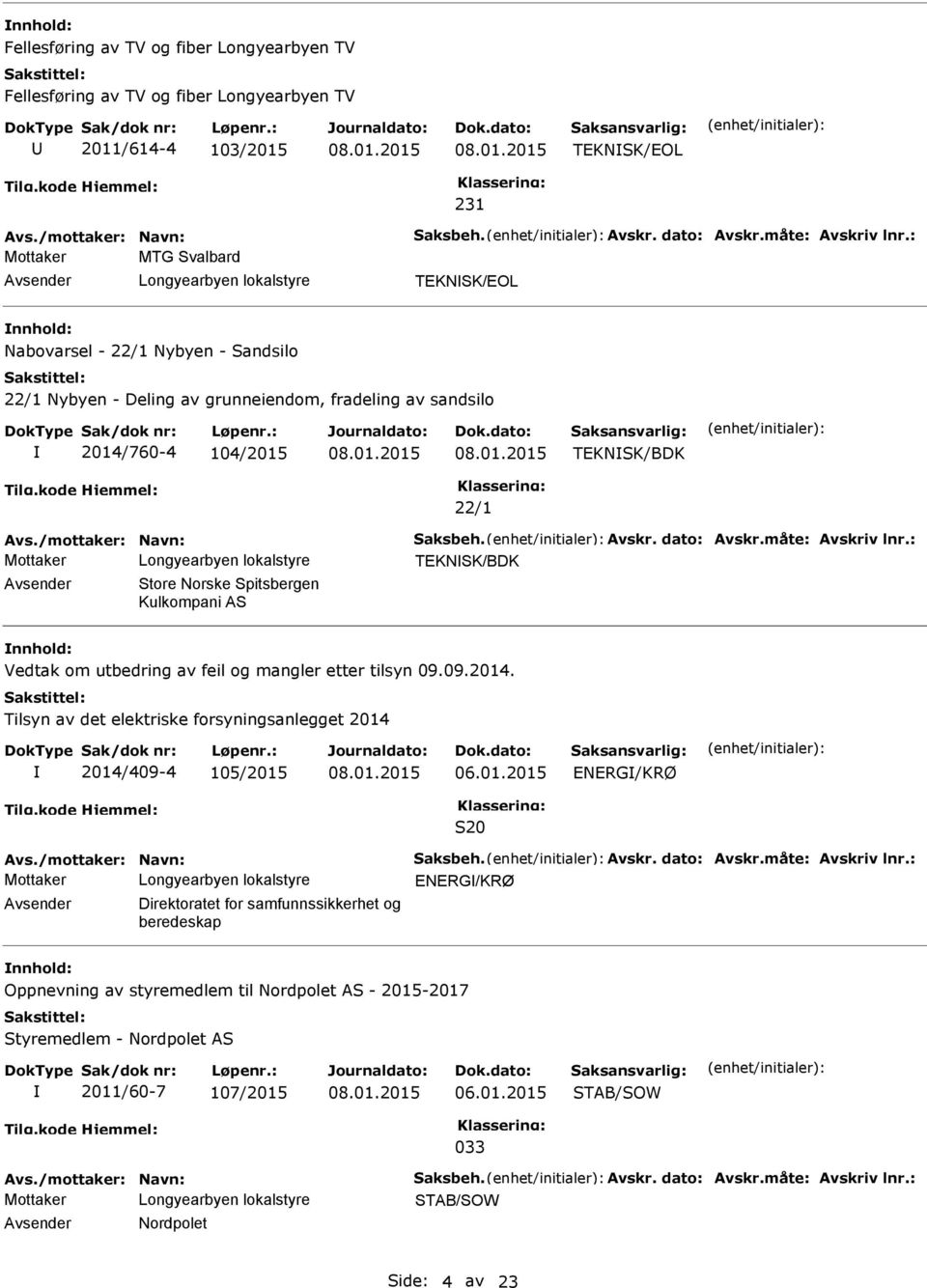 utbedring av feil og mangler etter tilsyn 09.09.2014