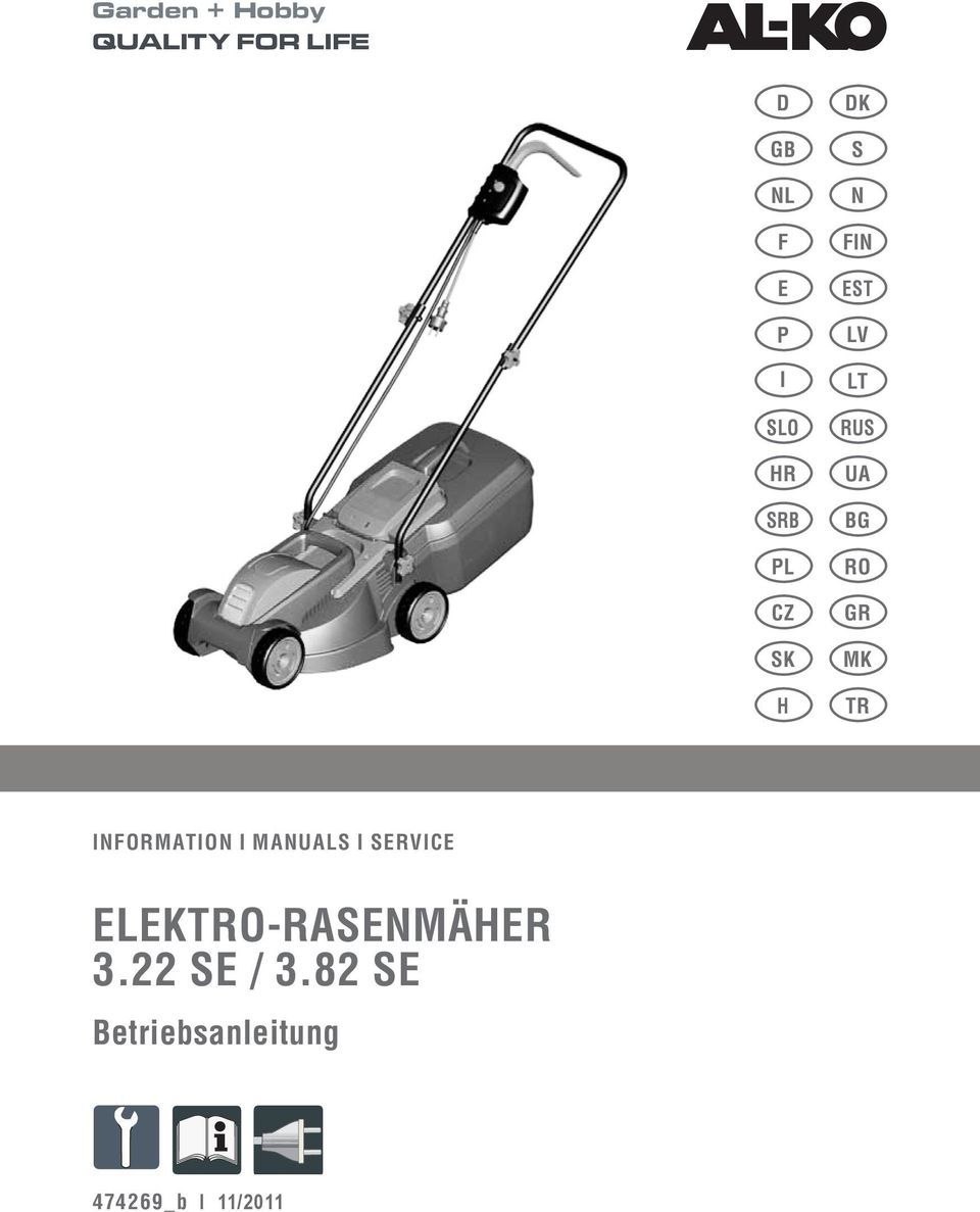 TR INFORMATION I MANUALS I SERVICE ELEKTRO-RASENMÄHER