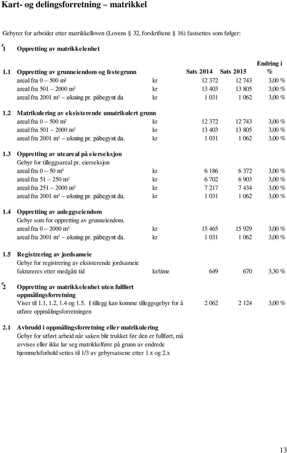 påbegynt da kr 1 031 1 062 3,00 % 1.