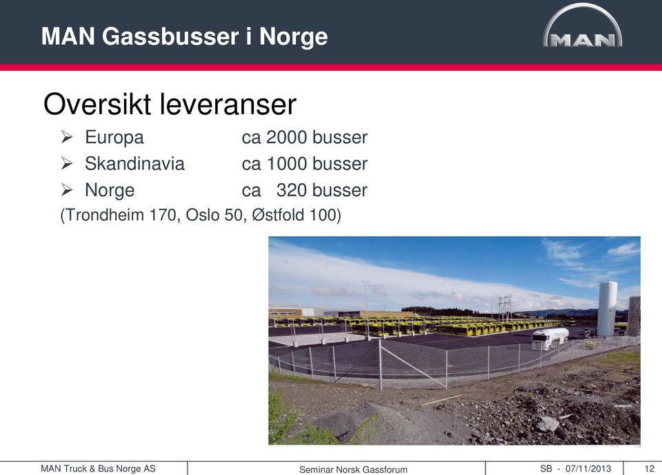 busser (Trondheim 170, Oslo 50, Østfold 100) MAN Truck