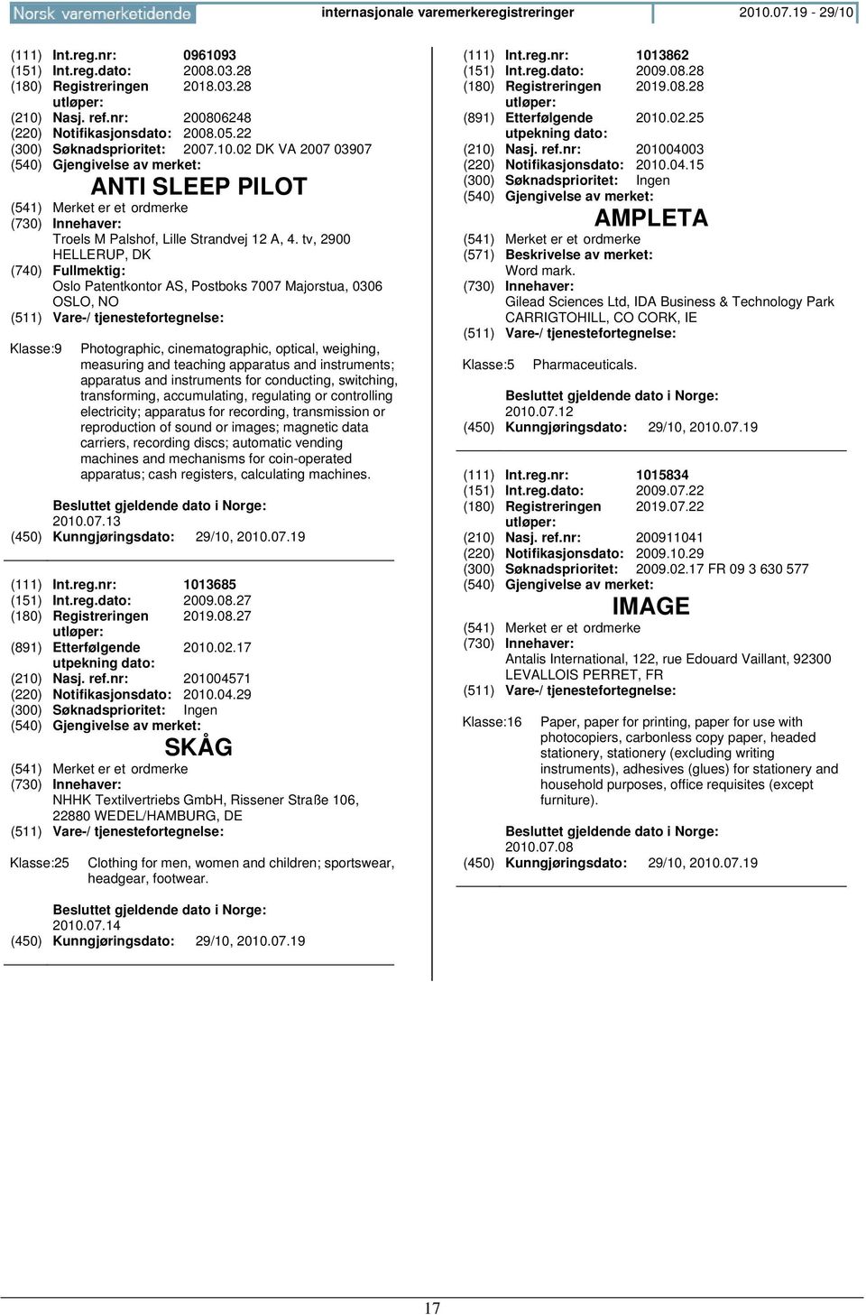 instruments; apparatus and instruments for conducting, switching, transforming, accumulating, regulating or controlling electricity; apparatus for recording, transmission or reproduction of sound or