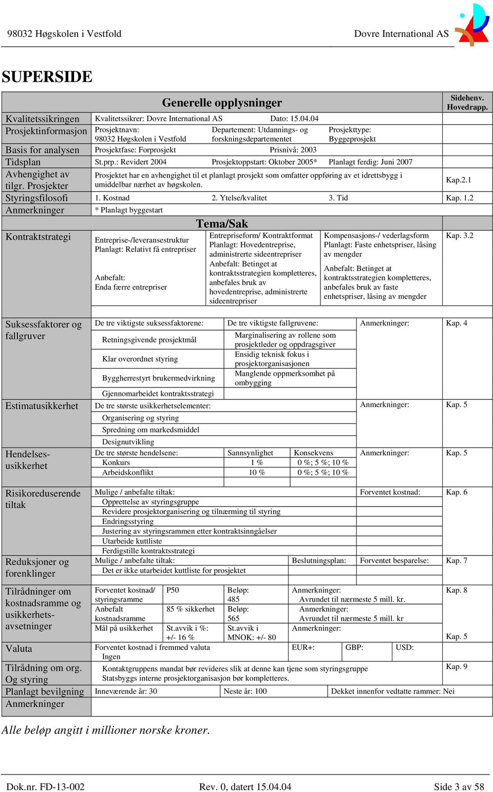 2003 Tidsplan St.prp.