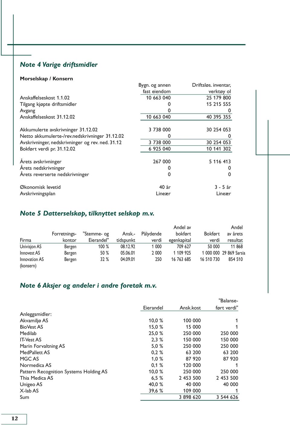 nedskrivninger 31.12.