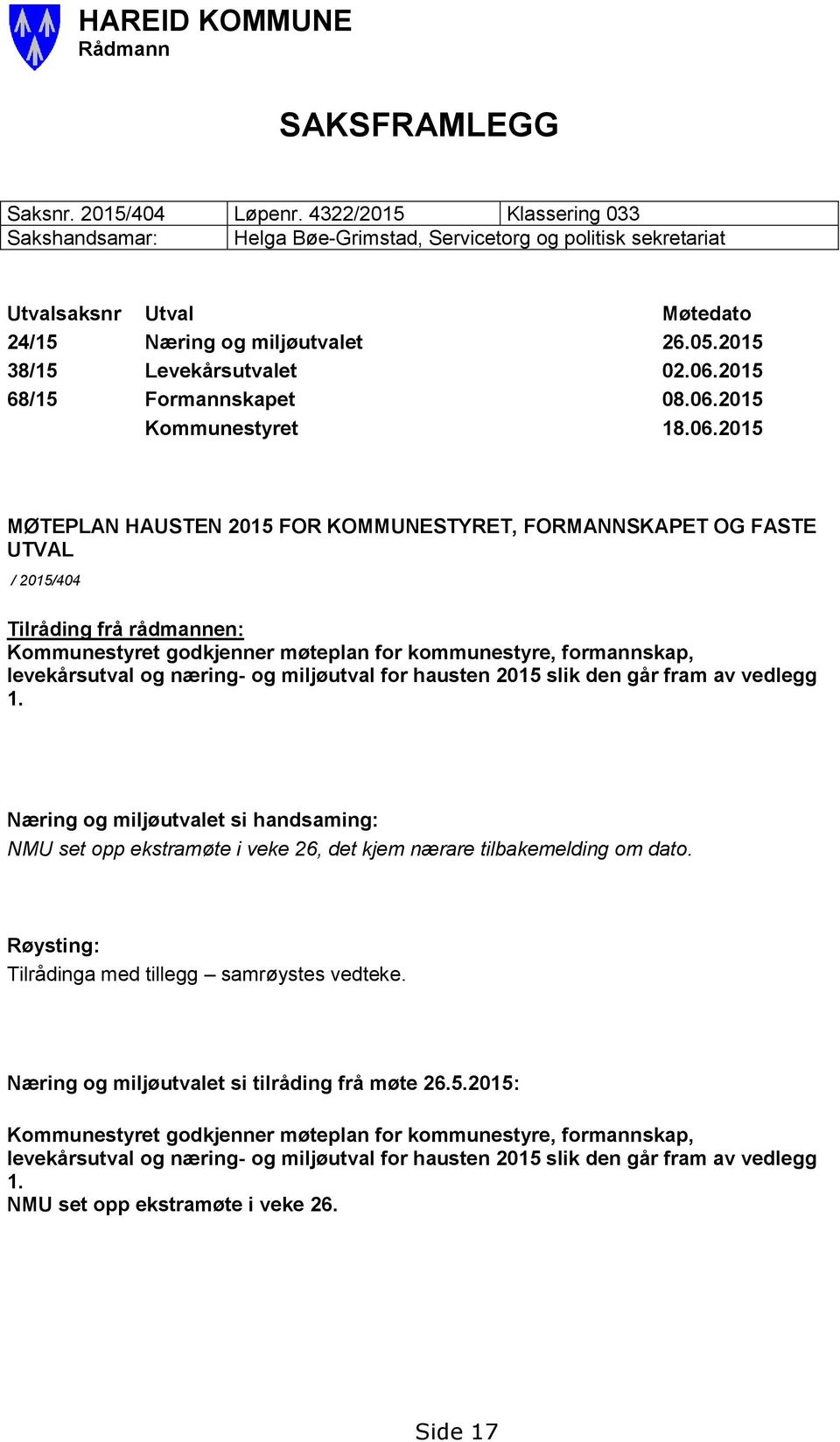 2015 68/15 Formannskapet 08.06.