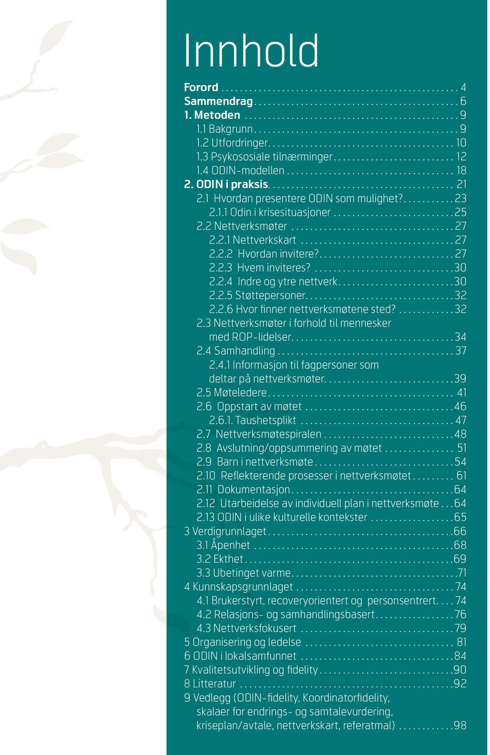 .. 30 2.2.5 Støttepersoner... 32 2.2.6 Hvor finner nettverksmøtene sted?... 32 2.3 Nettverksmøter i forhold til mennesker med ROP-lidelser... 34 