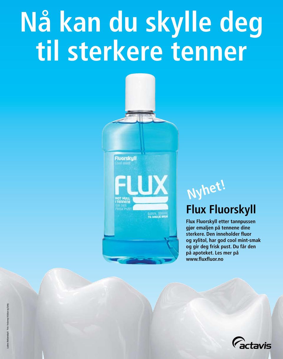 Den inneholder fluor og xylitol, har god cool mint-smak og gir deg frisk pust.