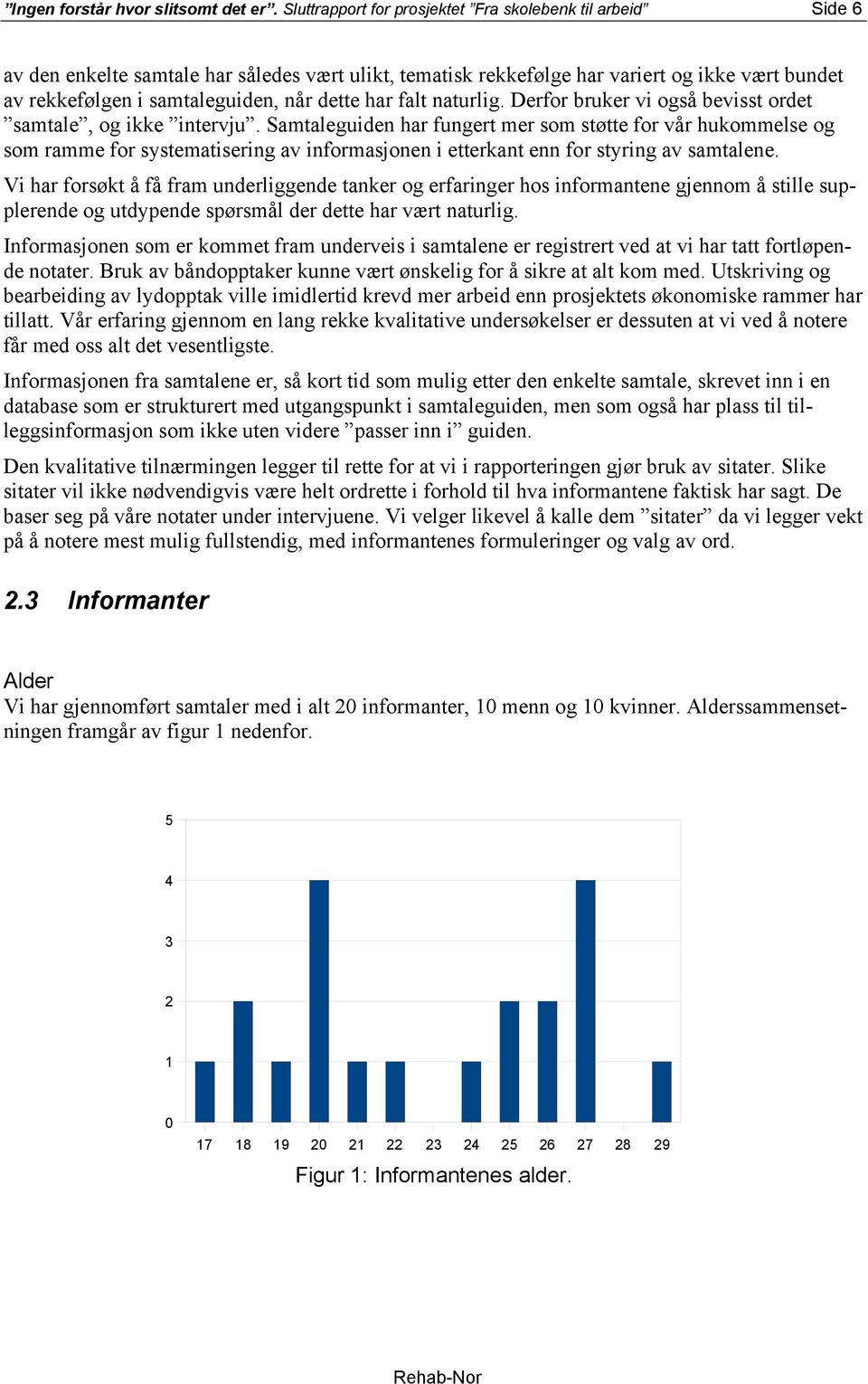 dette har falt naturlig. Derfor bruker vi også bevisst ordet samtale, og ikke intervju.