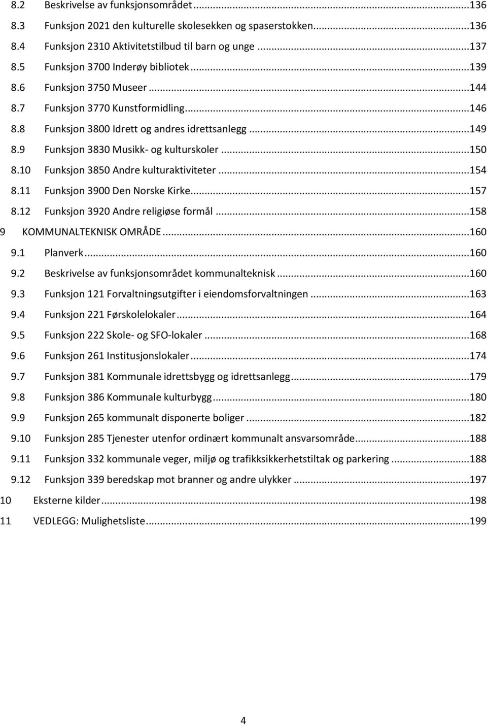 9 Funksjon 3830 Musikk- og kulturskoler... 150 8.10 Funksjon 3850 Andre kulturaktiviteter... 154 8.11 Funksjon 3900 Den Norske Kirke... 157 8.12 Funksjon 3920 Andre religiøse formål.