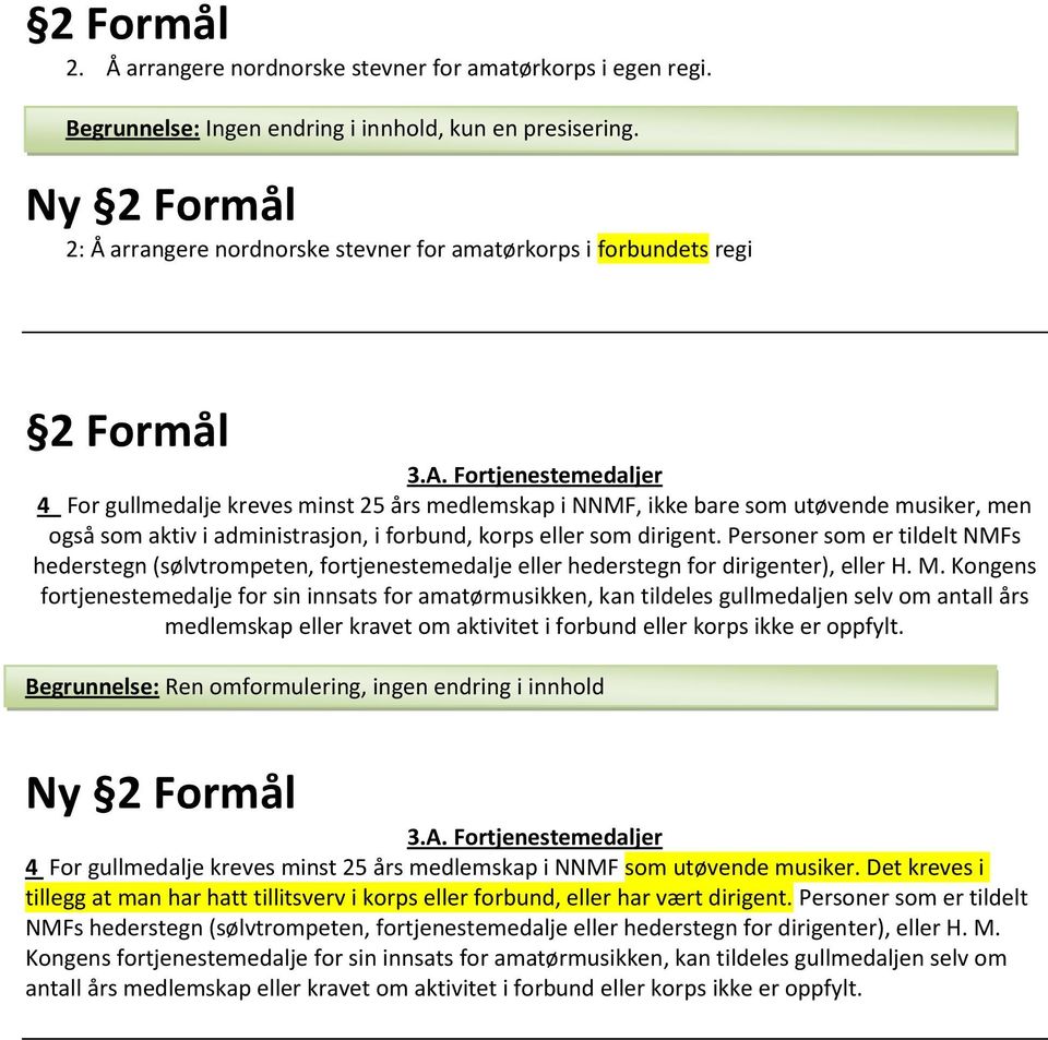 Fortjenestemedaljer 4 For gullmedalje kreves minst 25 års medlemskap i NNMF, ikke bare som utøvende musiker, men også som aktiv i administrasjon, i forbund, korps eller som dirigent.