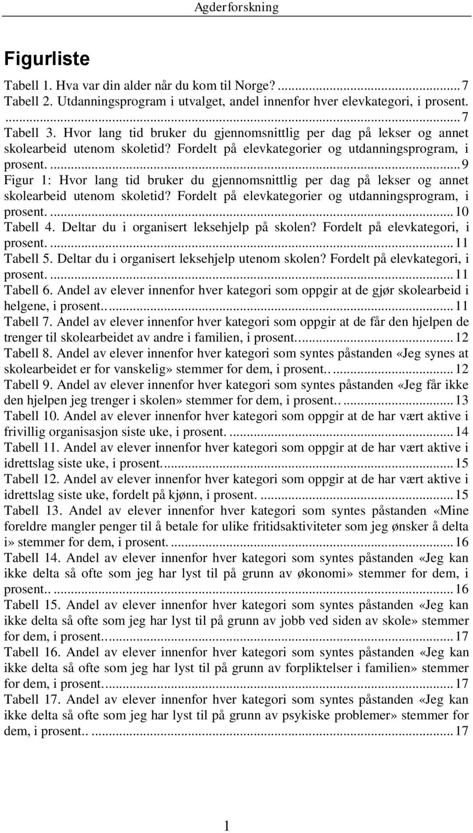 ... 9 Figur 1: ... 10 Tabell 4. Deltar du i organisert leksehjelp på skolen? Fordelt på elevkategori, i prosent.... 11 Tabell 5. Deltar du i organisert leksehjelp utenom skolen?