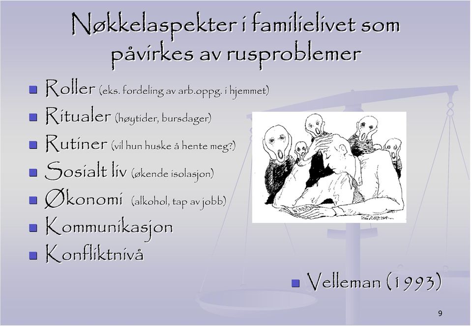 . i hjemmet) Ritualer (høytider, bursdager) Rutiner (vil hun huske å hente