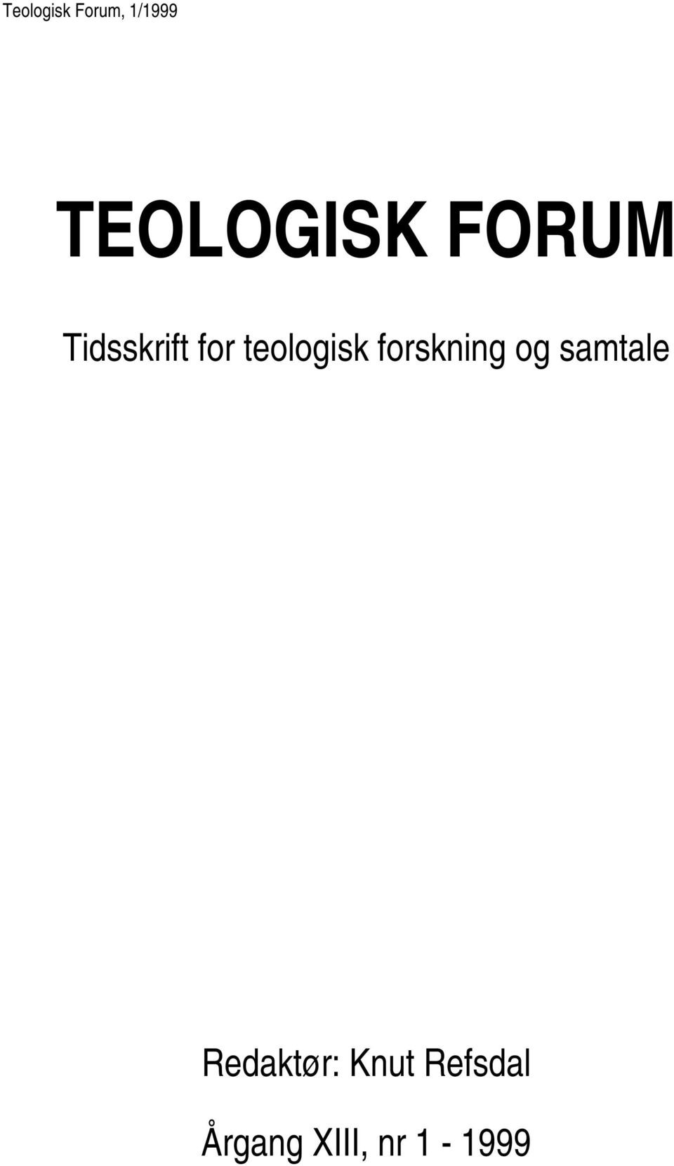 teologisk forskning og samtale