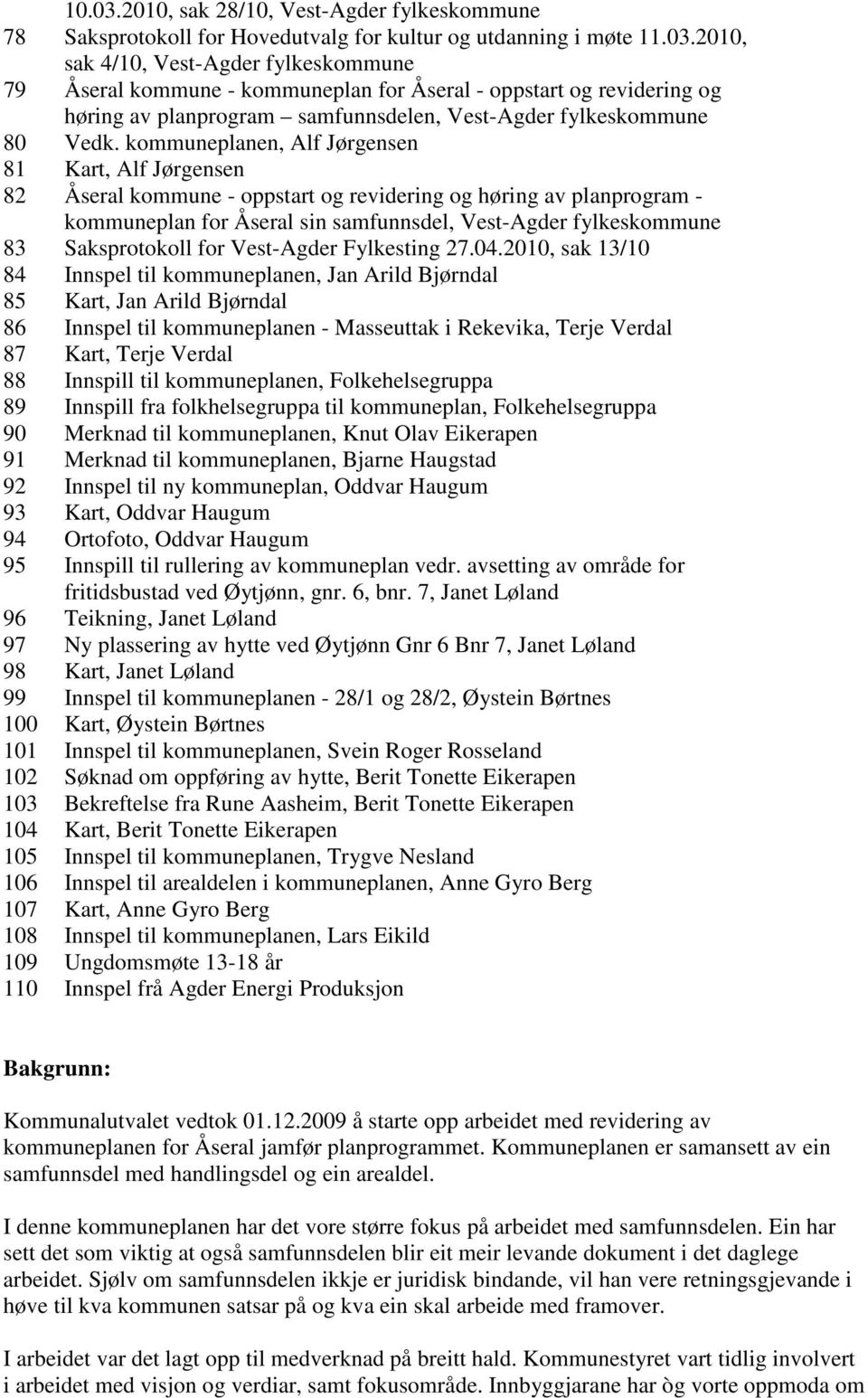 Saksprotokoll for Vest-Agder Fylkesting 27.04.