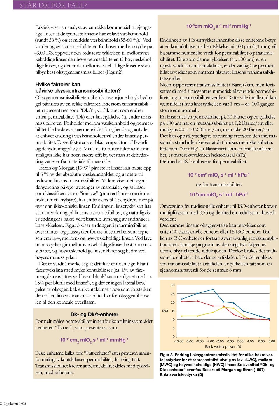 er de mellomvæskeholdige linsene som tilbyr best oksygentransmissibilitet (Figur 2). Hvilke faktorer kan påvirke okysgentransmissibiliteten?