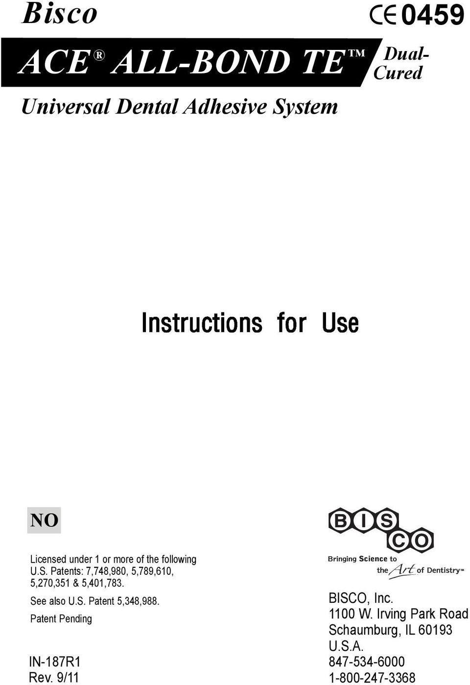 Patents: 7,748,980, 5,789,610, 5,270,351 & 5,401,783. See also U.S. Patent 5,348,988.