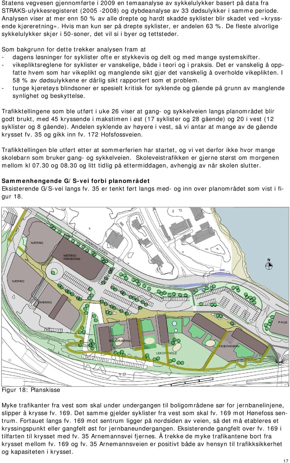 De fleste alvorlige sykkelulykker skjer i 50-soner, det vil si i byer og tettsteder.