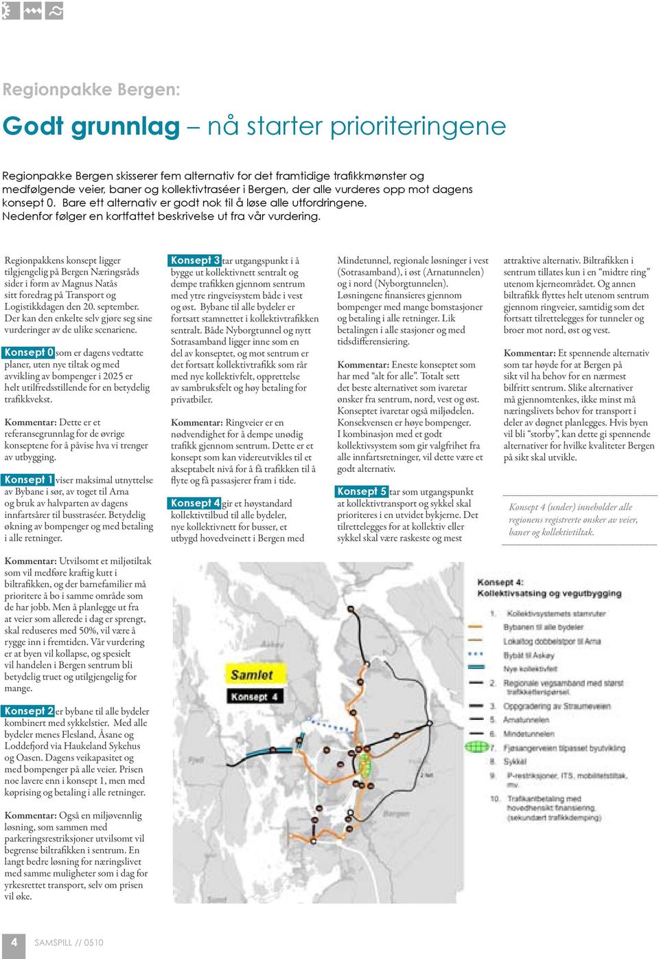 Regionpakkens konsept ligger tilgjengelig på Bergen Næringsråds sider i form av Magnus Natås sitt foredrag på Transport og Logistikkdagen den 20. september.